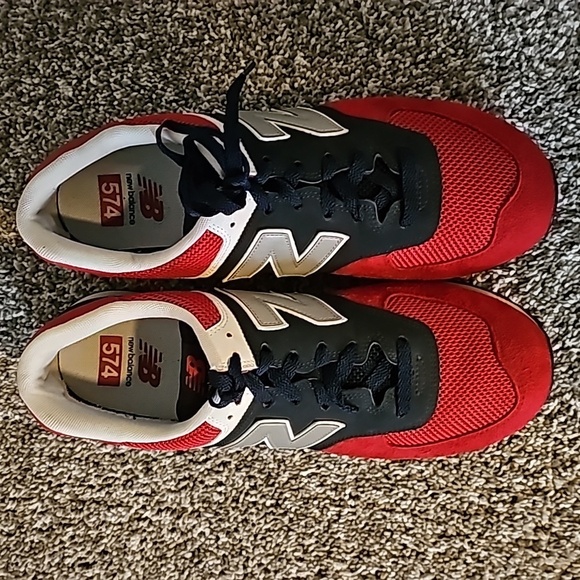 New Balance Men's 574 Pebbled Sport Team Shoes sz 12 - Picture 9 of 10